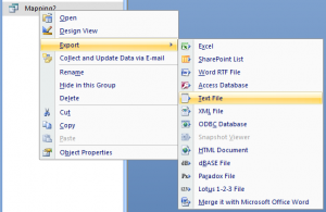 Access: Export as text file