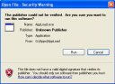Open File - Security Warning